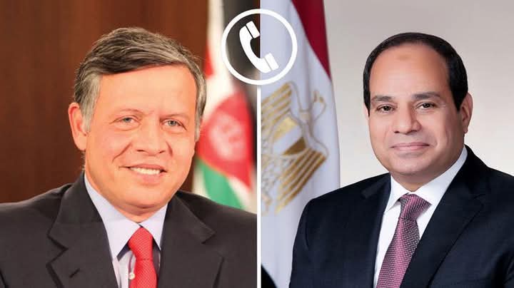 السيسى يتلقى اتصالًا هاتفيًا من جلالة الملك عبد الله الثاني بن الحسين السيسى يتلقى اتصالًا هاتفيًا من جلالة الملك عبد الله الثاني بن الحسين