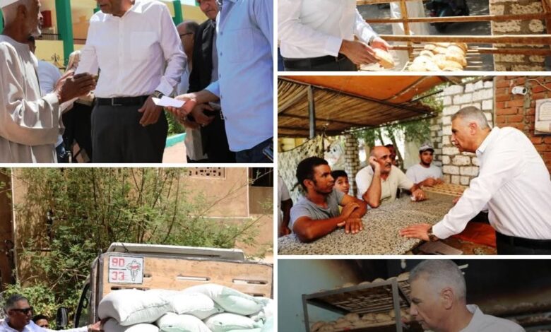 محافظ أسوان يواصل جولاته المفاجئة بتفقد المخابز ومحلات الجزارة.. ويشدد على عدم التهاون بصحة المواطنين محافظ أسوان يواصل جولاته المفاجئة بتفقد المخابز ومحلات الجزارة.. ويشدد على عدم التهاون بصحة المواطنين