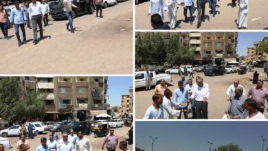 حملات مكثفة لإزالة الإشغالات بميدان النفق بأسوان.. والمحافظ يواجه الباعة الجائلين والمواقف العشوائية لفرض الانضباط المروري