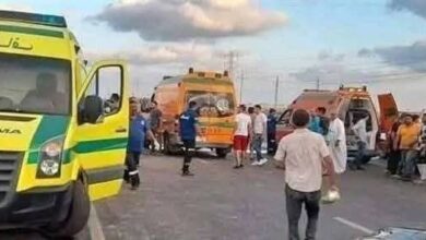 مصرع شخصين وإصابة 3 آخرين بحادث تصادم سيارتين بإدفو
