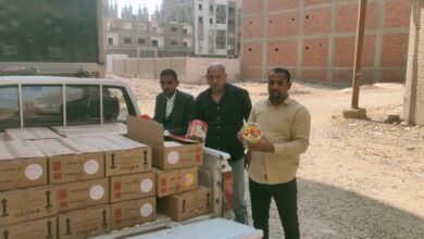 ضبط عدد ٣٣٦٠٠ قطعة حلوى أطفال مجهولة المصدر داخل مخزن للسلع الغذائية بالاشتراك مع جهاز حماية المستهلك بالاقصر