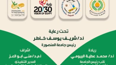 جامعة المنصورة تطلق فعاليات أسبوع ريادة الأعمال السابع لمراكز التطوير المهني 26–27 نوفمبر 2025