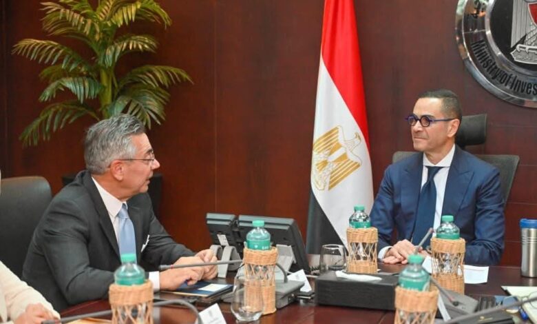  وزير الاستثمار والتجارة الخارجية يلتقي رئيس غرفة التجارة الإيطالية العربية المشتركة