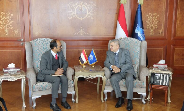 ربيع يلتقي ممثل الأمين العام للأمم المتحدة للحد من مخاطر الكوارث لبحث سبل التعاون المشترك ربيع يلتقي ممثل الأمين العام للأمم المتحدة للحد من مخاطر الكوارث لبحث سبل التعاون المشترك