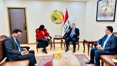 وكيل الوزارة لشؤون التخطيط السياسي يستقبل سفيرة جنوب أفريقيا غير المقيمة في العراق وكيل الوزارة لشؤون التخطيط السياسي يستقبل سفيرة جنوب أفريقيا غير المقيمة في العراق