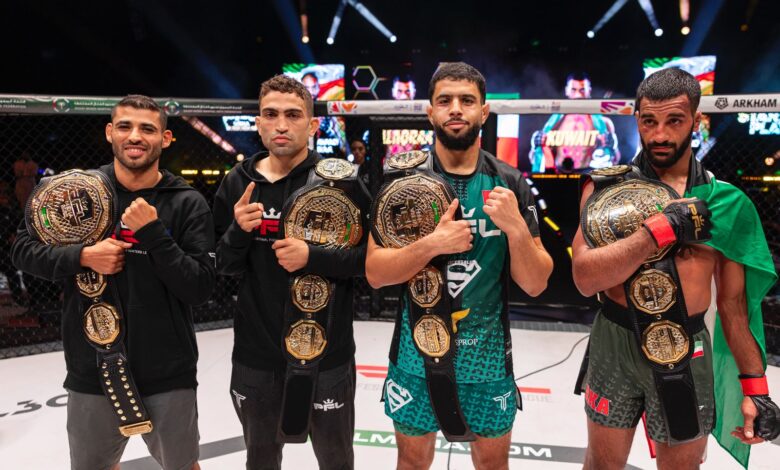 ليلة الأبطال في الخبر: تتويج أربعة أوزان يختتم موسم دوري المقاتلين المحترفين 2025 ليلة الأبطال في الخبر: تتويج أربعة أوزان يختتم موسم دوري المقاتلين المحترفين 2025