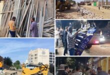 إزالة التعديات على أراضى أملاك الدولة ، والأراضى الزراعية ضمن المرحلة الثالثة من الموجه الـ 27 بمدن أسوان