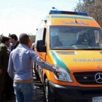 إصابة 5 أشخاص إثر حادث تصادم أتوبيس بسيارة بطريق أبو سمبل السياحى بأسوان