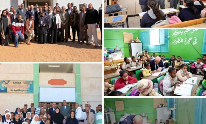 وزير التربية والتعليم ومحافظ أسوان يتفقدان ٦ مدارس بإدارة إدفو التعليمية لمتابعة انتظام العملية التعليمية