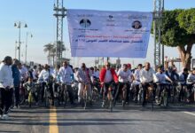 بالصور.. الأقصر تنظم ماراثون للدراجات الهوائية على كورنيش النيل
