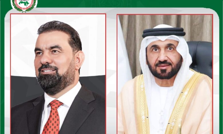 رئيس البرلمان العربي يهنئ هيبت الحلبوسي بمناسبة انتخابه رئيساً لمجلس النواب في جمهورية العراق