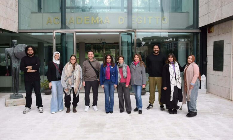 مدير الأكاديمية المصرية للفنون بروما تستقبل الحاصلين على جائزة الدولة للإبداع الفني