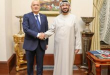 استقبال رسمي لرئيس البرلمان العربي فور وصوله جمهورية أذربيجان